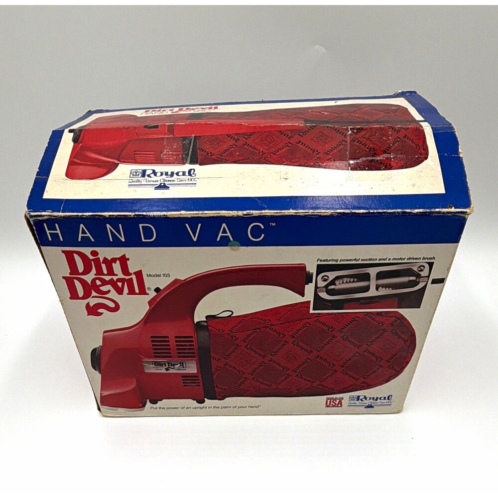 Dirt Devil 103 Corded Bagged Handheld Vac Rotating Brush Red/Black w/Bags